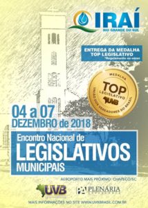 ABERTA AS INSCRIÇÕES PARA O TOP LEGISLATIVO 2018