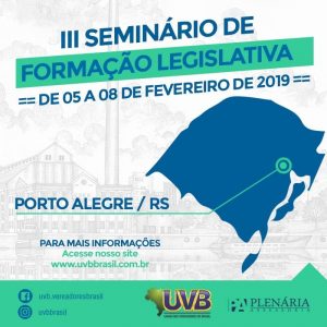 Formação Legislativa – 05 a 08 de fevereiro – Porto Alegre/RS
