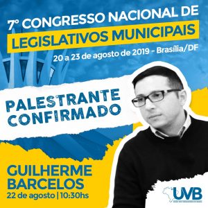 Confirmado Guilherme Barcelos ,Mestre em Direito Público no 7º Congresso Nacional.