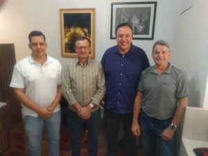 Vereadores de Muçum-RS visitam o escritório da UVB em Porto Alegre-RS