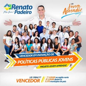 Município de Ariquemes-RO ganha prêmio nacional pela implementação de Políticas Públicas que beneficiam os jovens