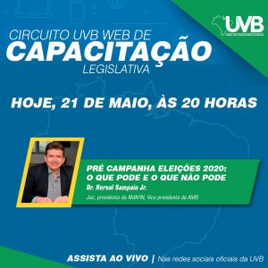 Juiz Herval Sampaio estará ao vivo nesta quinta feira(21) no Circuito UVB WEB