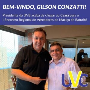 Presidente da UVB é recebido no Ceará pelo Presidente da UVC, Toim Braga