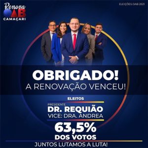 Eduardo Requião vence a eleição de presidente da OAB de Camaçari/BA