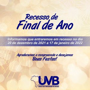 UVB comunica período de recesso de final de ano