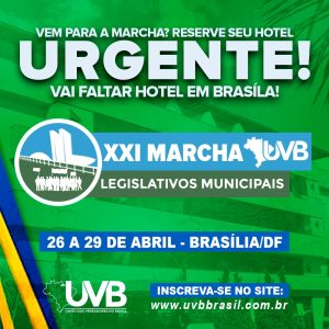 Reserve seu hotel  para o período da XXI Marcha dos Legislativos