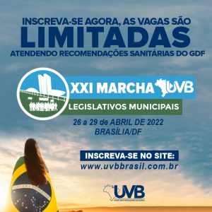 Evento com vagas limitadas atendendo as recomendações do GDF