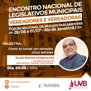 Palestrante confirmado no Encontro de Legislativos no Rio de Janeiro/RJ