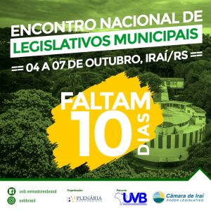 Em 10 dias Iraí/RS sedia Encontro de Legislativos da UVB