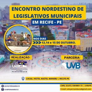 Encontro Nordestino de Legislativos Municipais em Recife/PE