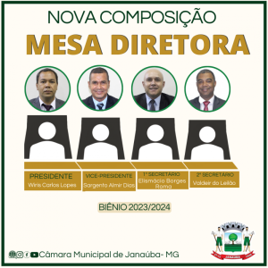 Wiris Carlos é o novo presidente da Câmara de Janaúba/MG