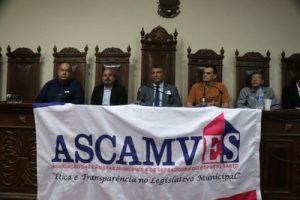 Posse de nova Diretoria da Ascamves durante o 3º Fórum das Mesas Diretoras das Câmaras Municipais Capixabas