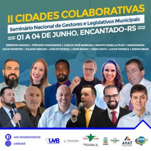 II CIDADES COLABORATIVAS EM ENCANTADO-RS DE 01 A 04 DE JUNHO