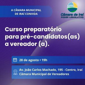 Legislativo de Iraí/RS promove curso para candidatos a vereador