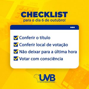 Checklist para o dia 06 de outubro