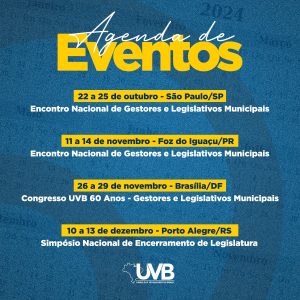 Confira os próximos eventos da UVB