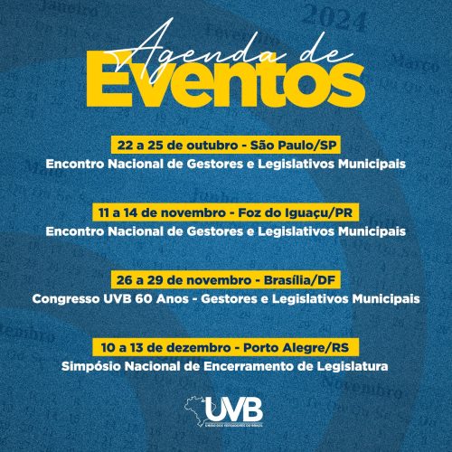 Confira os próximos eventos da UVB