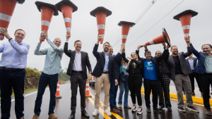 Governador do Rio Grande do Sul inaugura pavimentação da estrada de acesso ao Cristo Protetor, em Encantado/RS